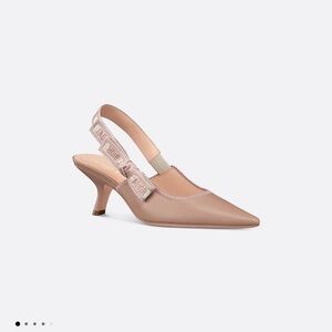 NWOT J'Adior Dior Slingback Pump in Nude Calfskin
